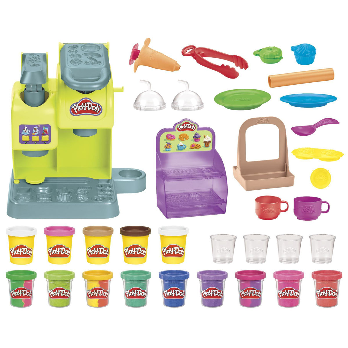 PLAY-DOH  regenboog shimmer cafe speelset 2