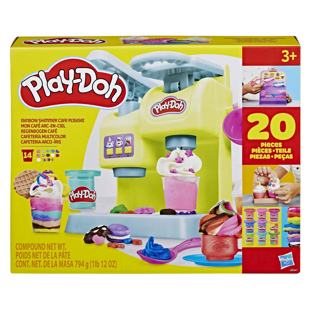PLAY-DOH  regenboog shimmer cafe speelset