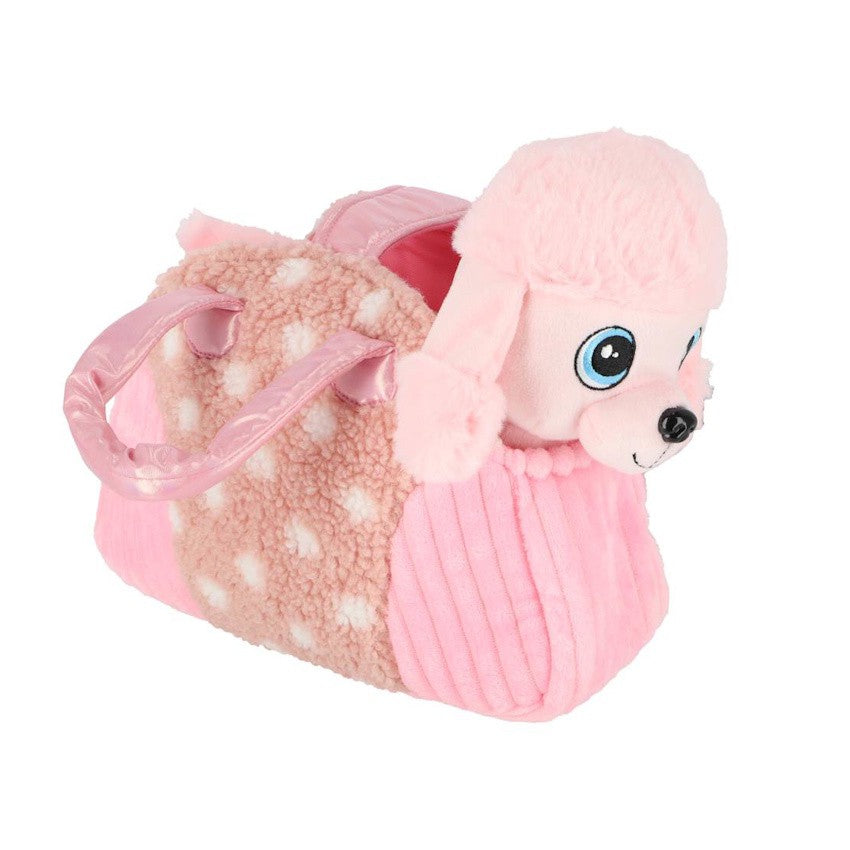 Pluchiez pluche hond rose  in tasje