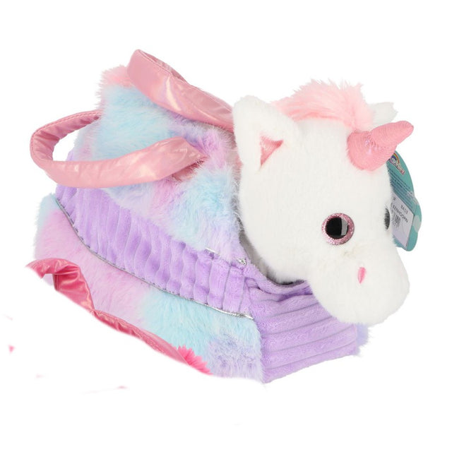 Pluchiez pluche  unicorn  wit in tasje