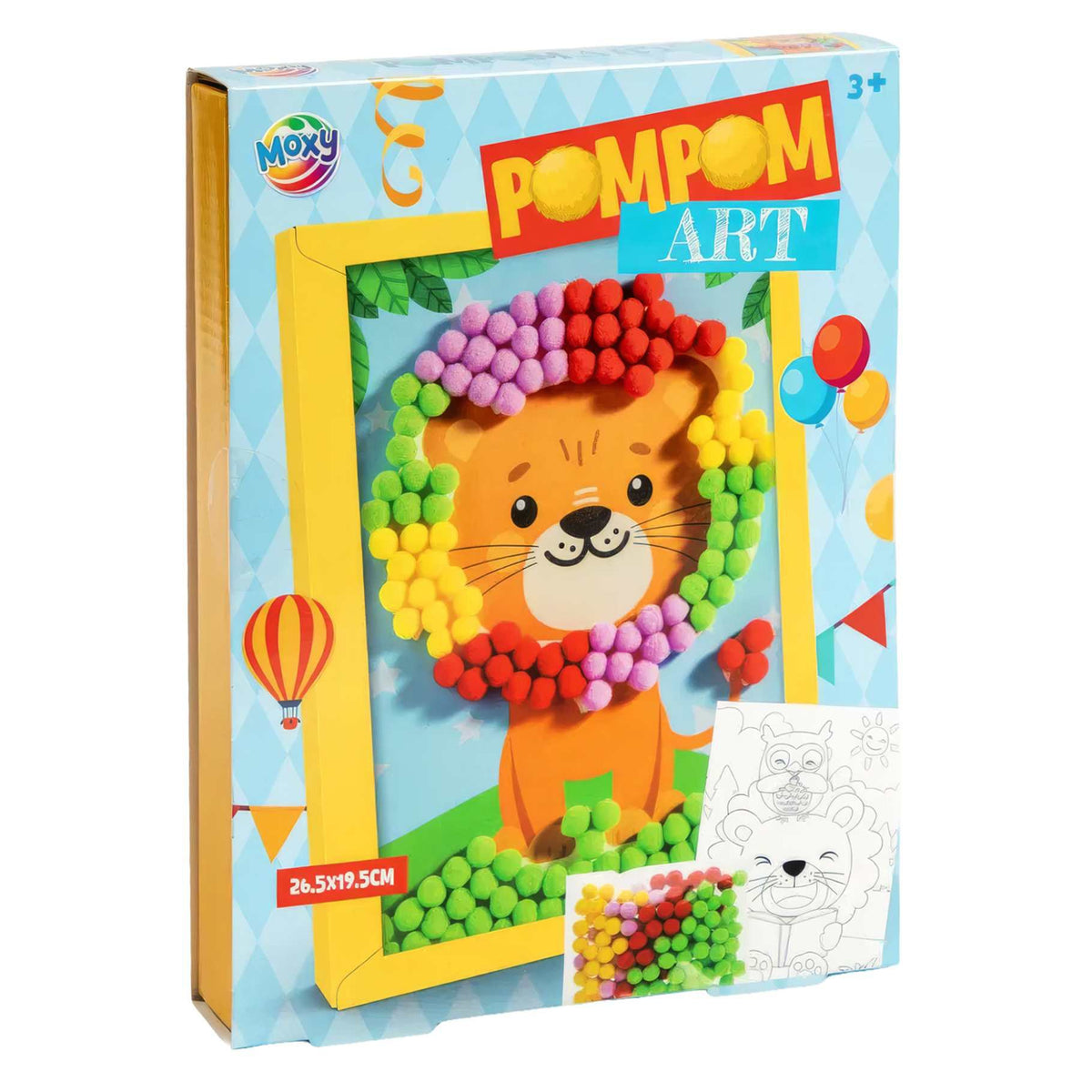 Pompom maken inclusief frame 27x20cm assortie 2