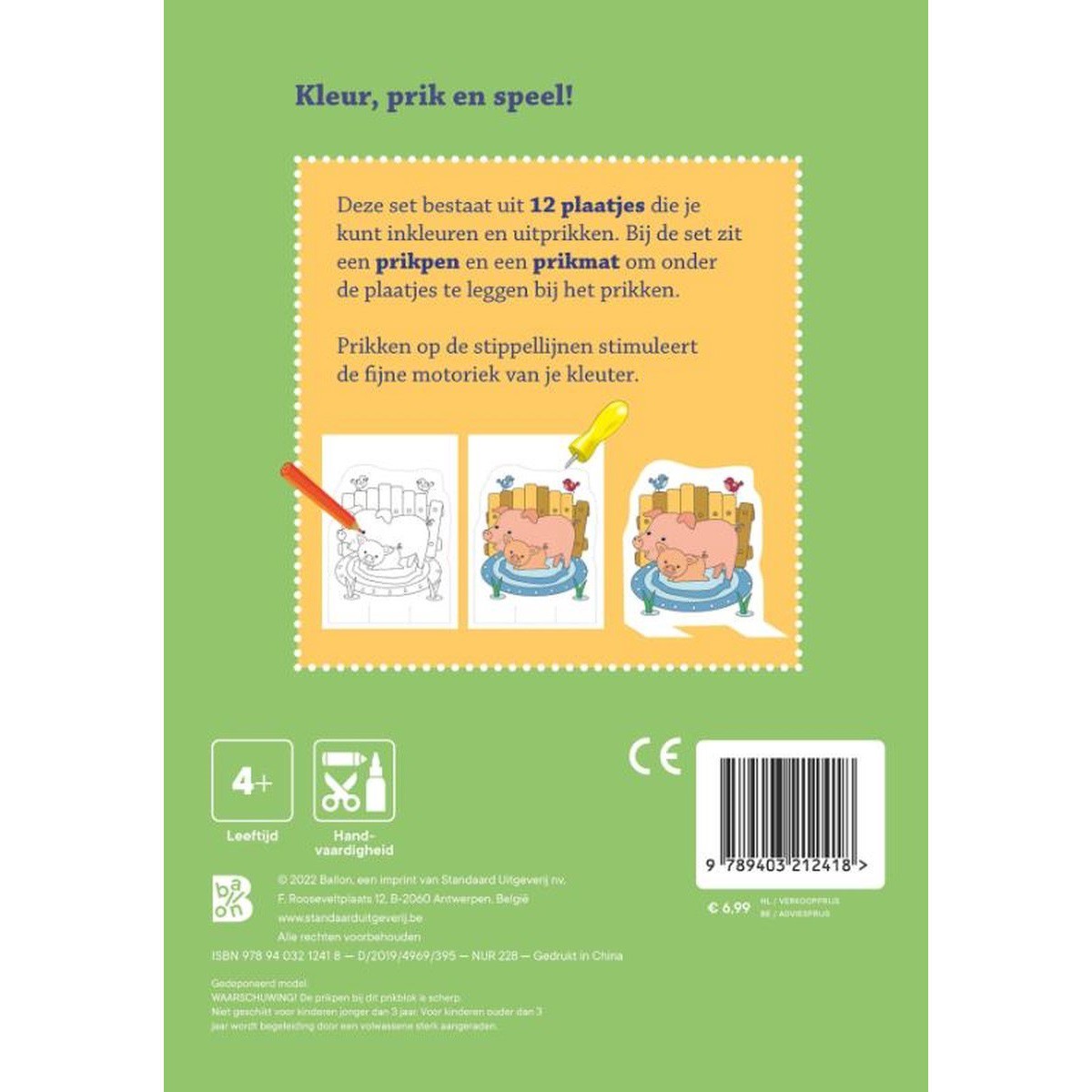 Kleur- en prikblokken - Boerderij 4+ ballon 2