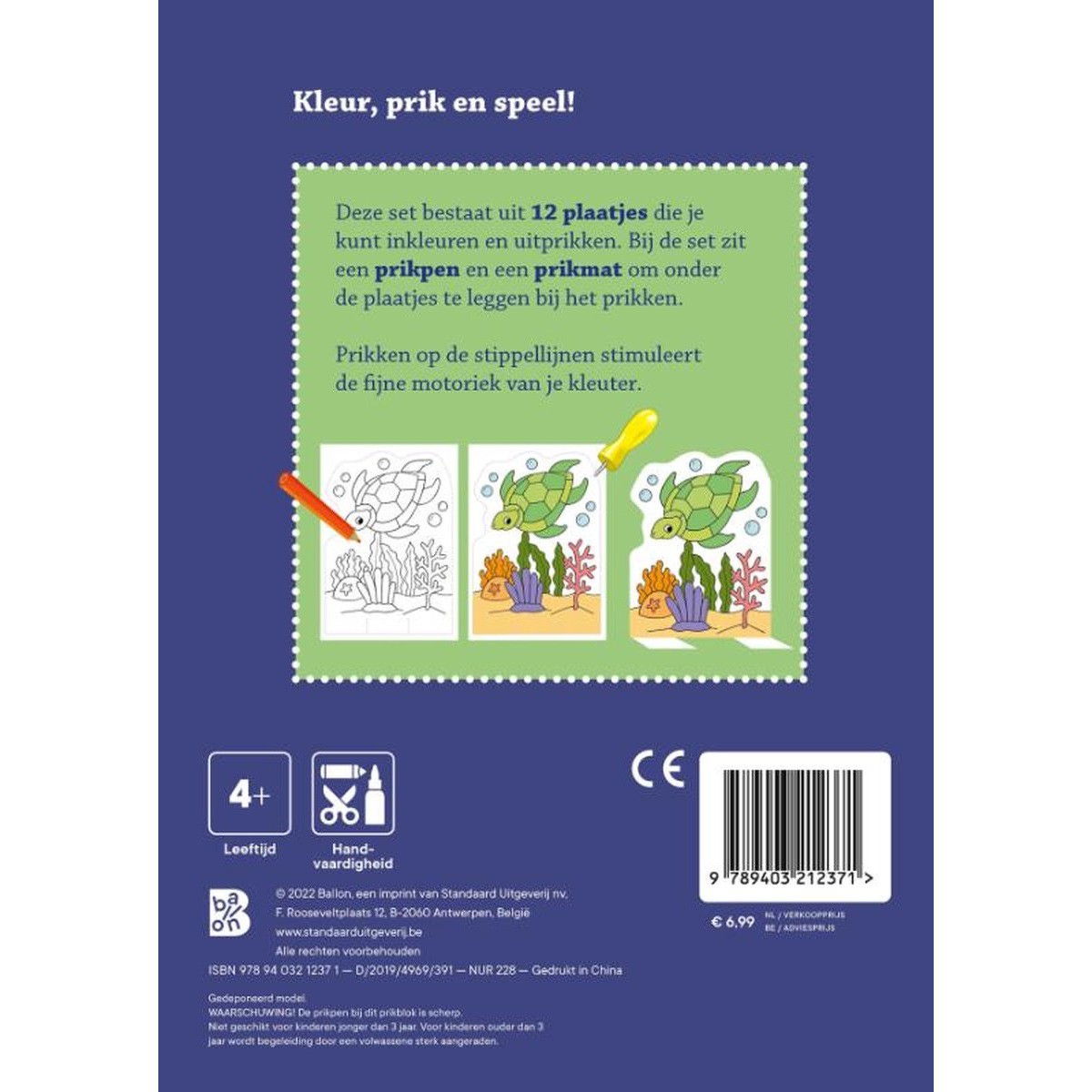Kleur- en prikblokken - Dieren 4+ ballon 2