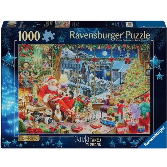 Ravensburger kerstpuzzel Santa Takes a Break 1000 stukjes