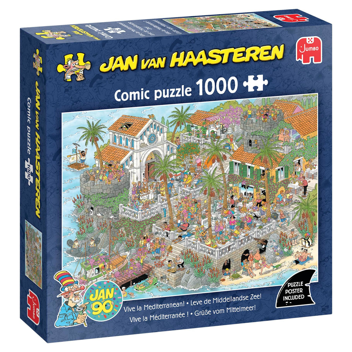Puzzel Jan van Haasteren Leve De Middellandse Zee 1000 stukjes