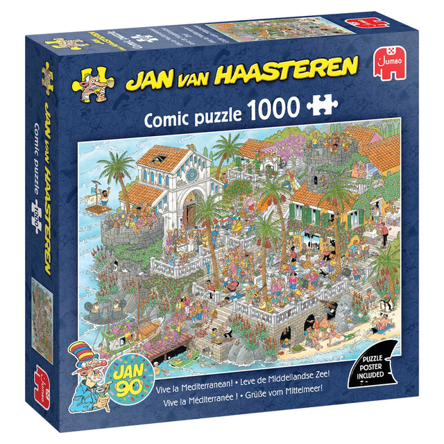 Puzzel Jan van Haasteren Leve De Middellandse Zee 1000 stukjes
