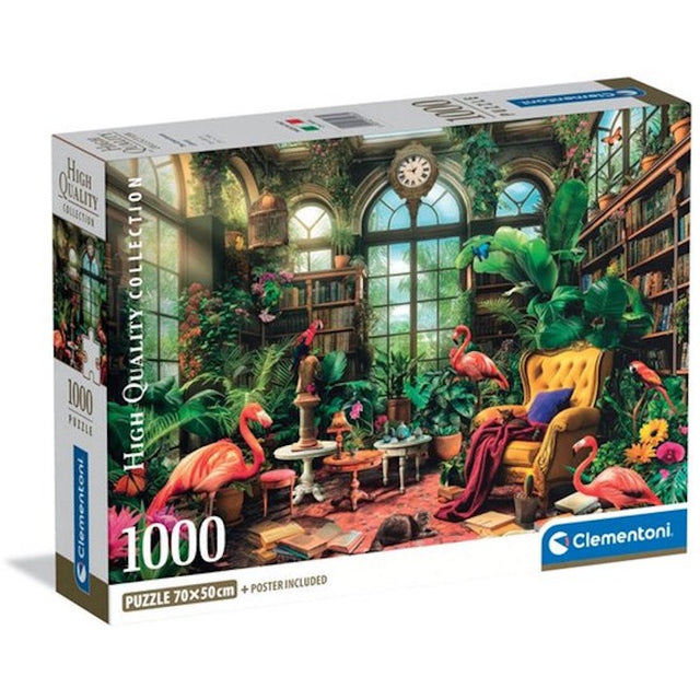 Clementoni Puzzel  bibliotheek in kas 1000 stukjes