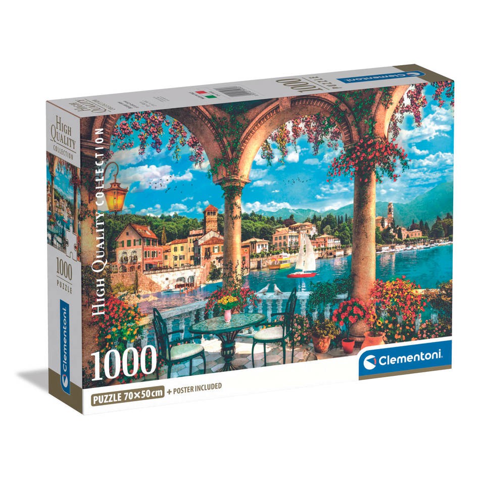Clementoni Puzzel  balkonuitzicht op het Comomeer - 1000 stukjes