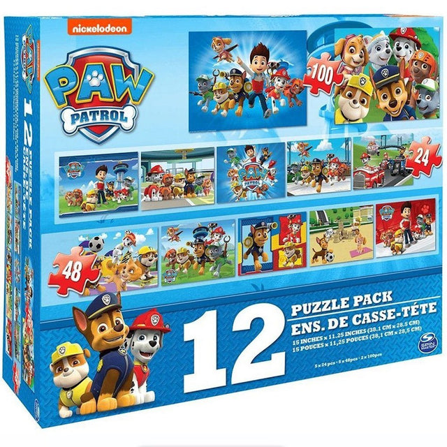 Puzzelpack Paw Patrol 12  Pack 5x24 stukjes, 5x48 stukjes, 2x100 stukjes