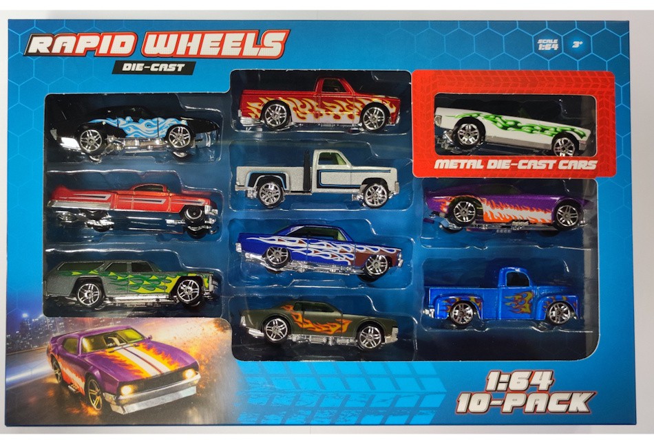Rapid Wheels Auto die cast 10 pack