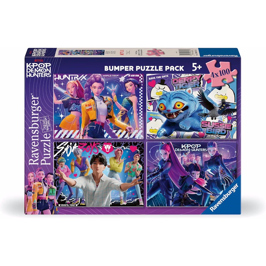 Ravensburger Puzzel K-Pop 4 X 100 Bumperpack  100 stukjes