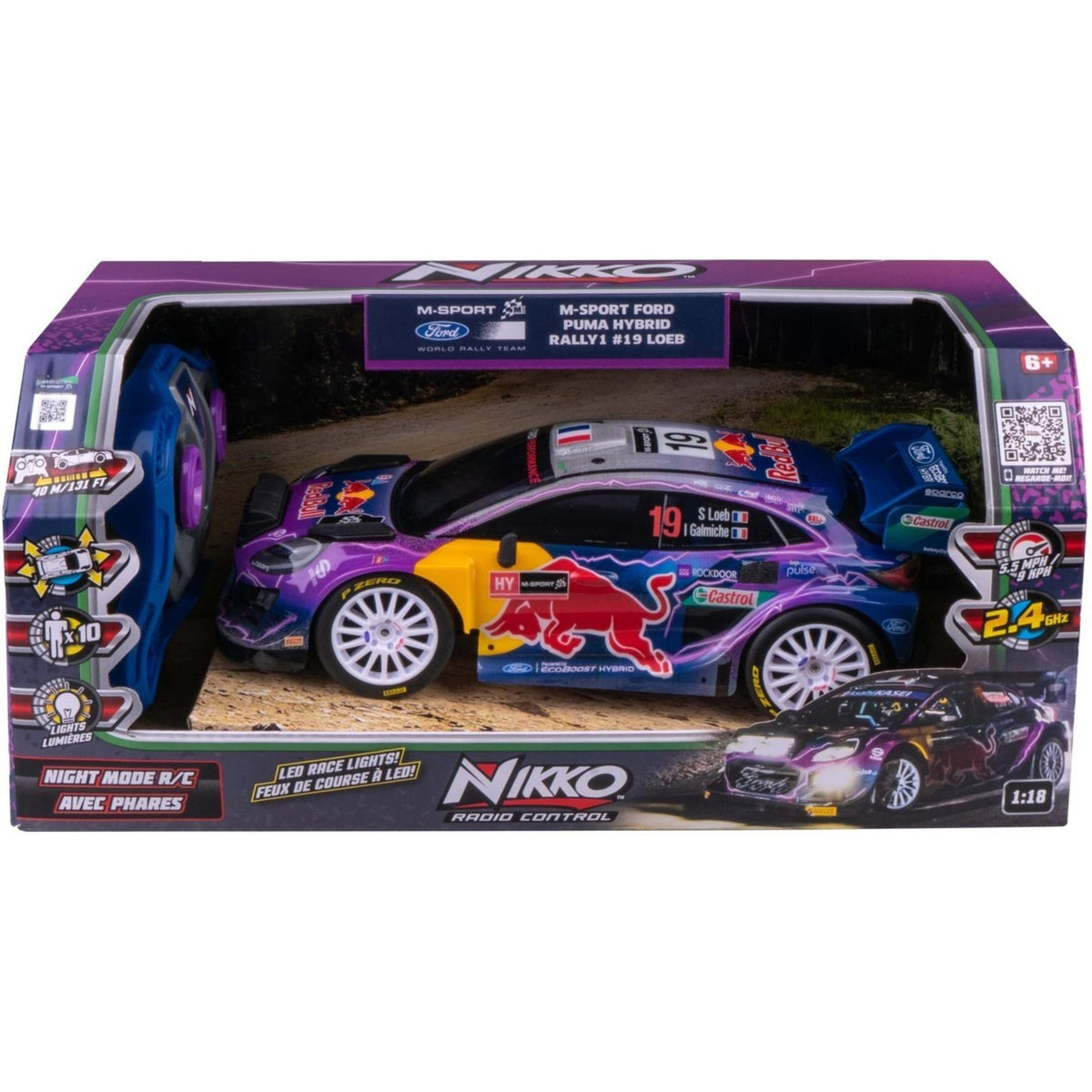 Radiografisch Bestuurbare Nikko Auto rally 1:18 M-sport Ford Puma 19 Loeb