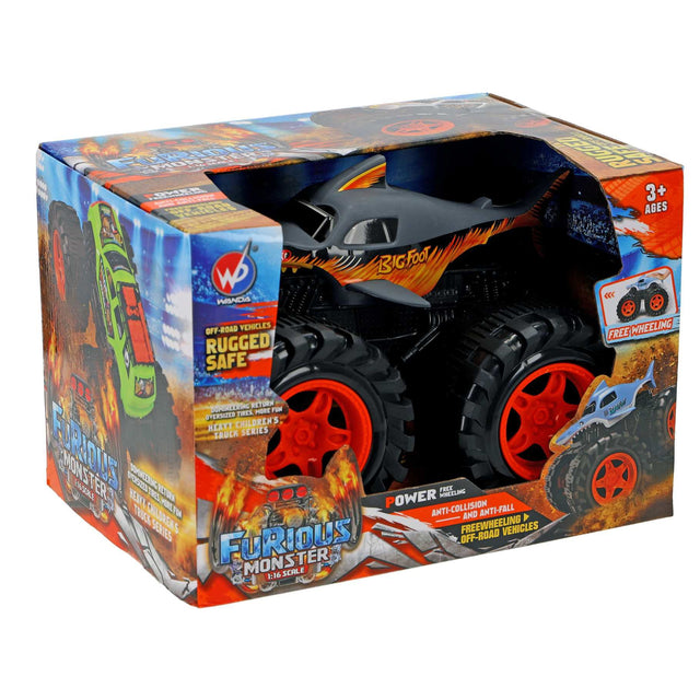 Monstertruck frictie zwarte haai