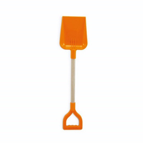Schep 56 Cm Met Houtsteel Oranje