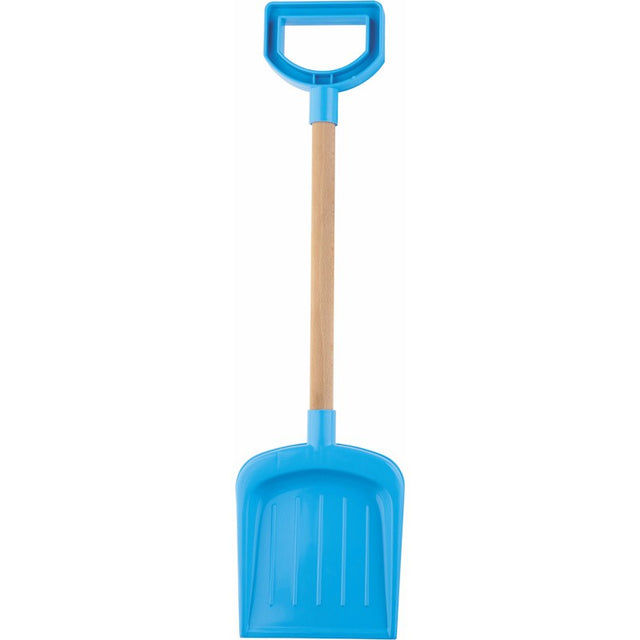 Strandschep  52cm  Met Houtsteel blauw