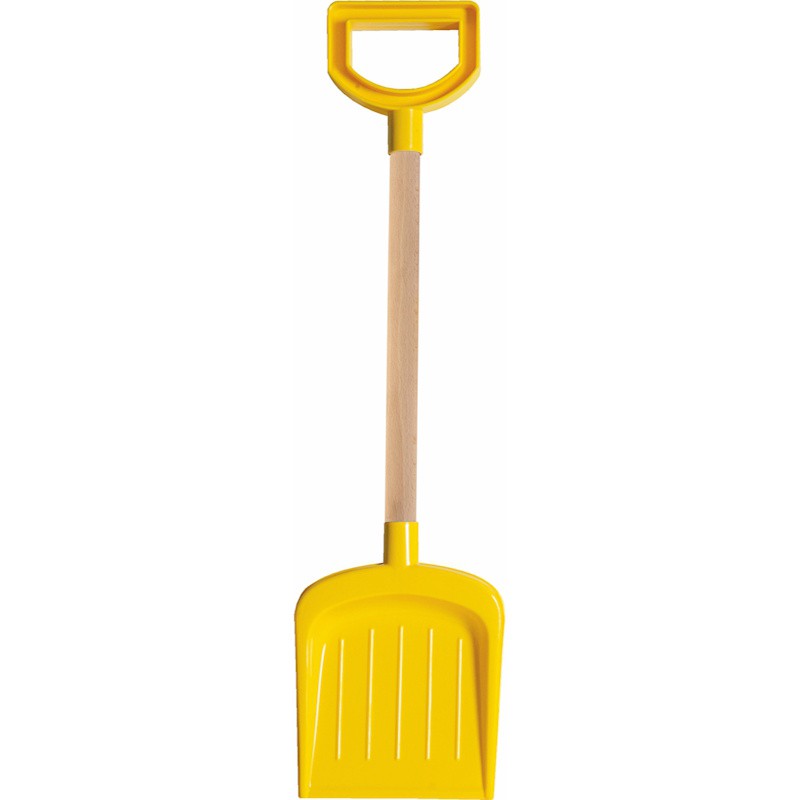 Strandschep  52cm  Met Houtsteel geel