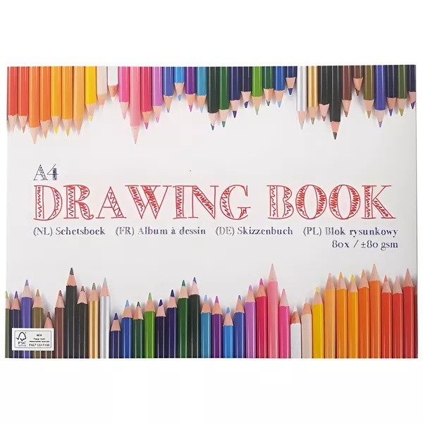 Schetsboek A4  80 vel 80 grams