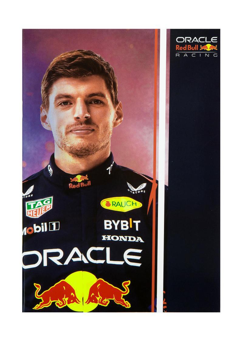 Red Bull Max Verstappen schrift A5 lijn 2