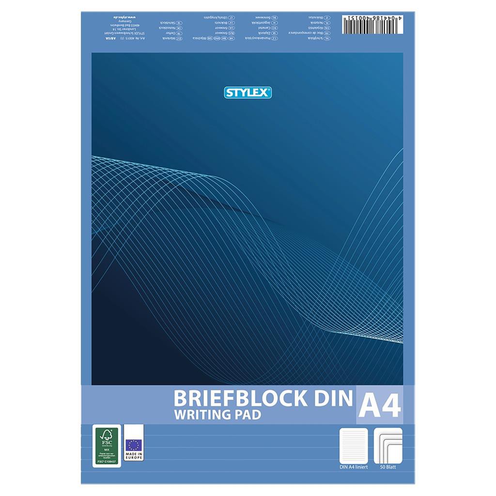 Stylex Schrijfblok A4 lijn 50 vel