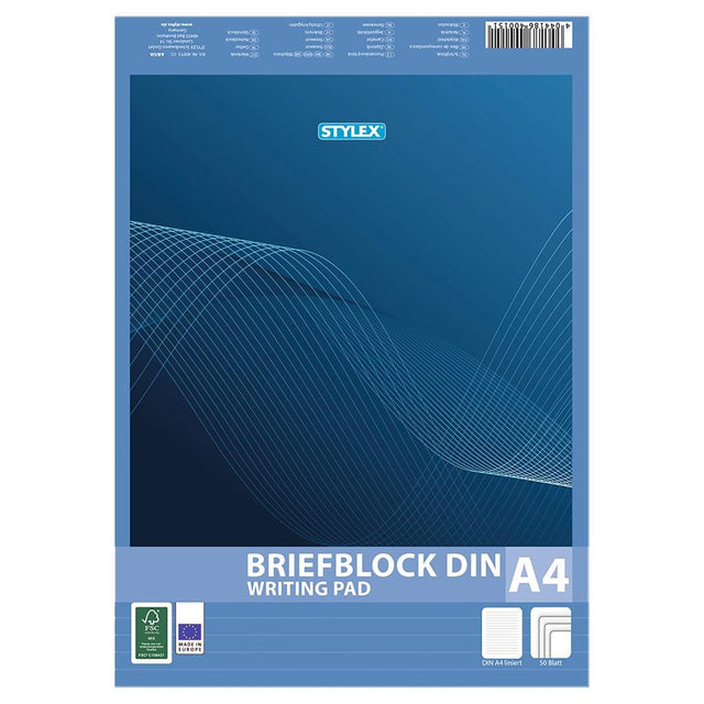 Stylex Schrijfblok A4 lijn 50 vel