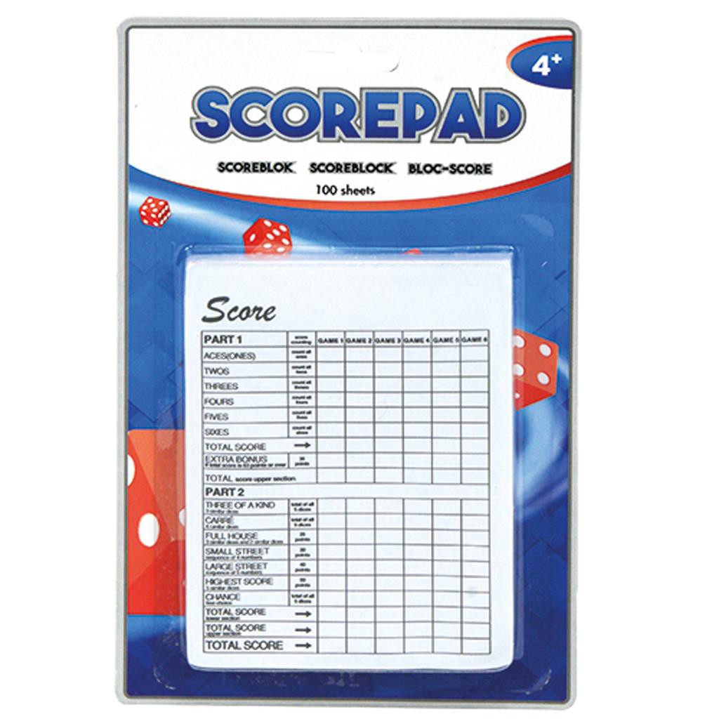 Scoreblok Yahtzee 100 VEL