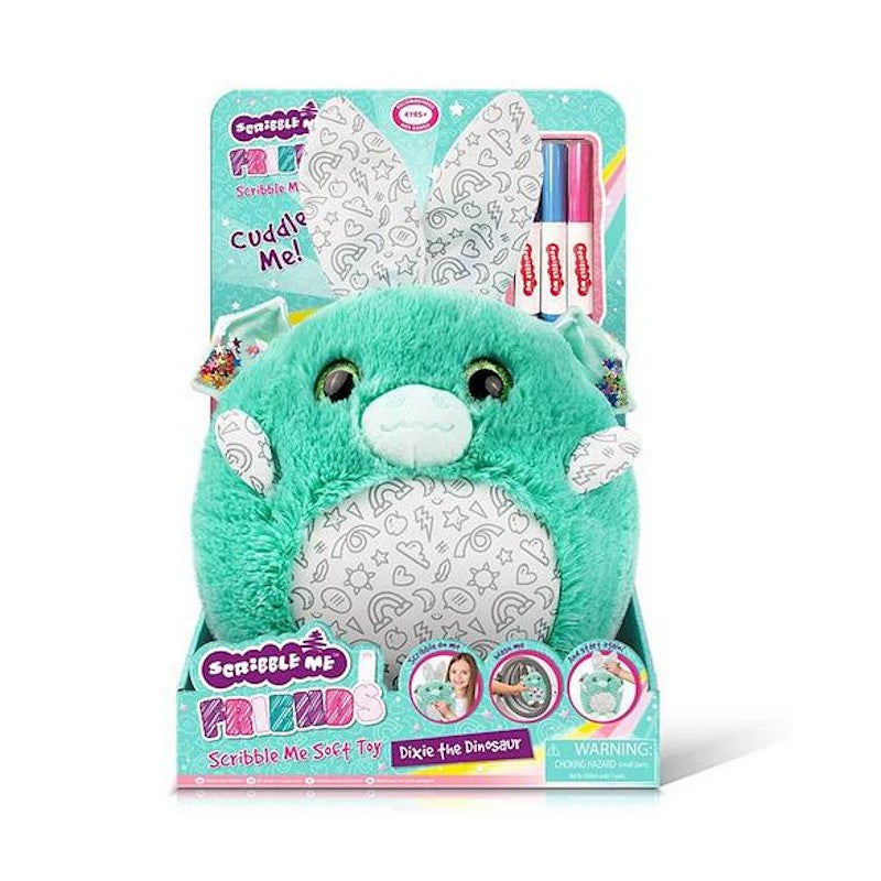 Scribble me furry plush Dixie Dinosaur