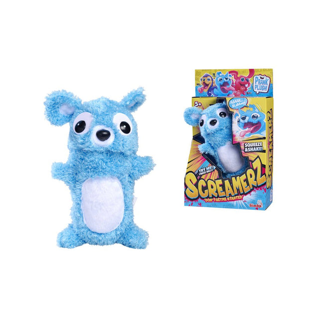 Pluche prank Screamerz beer blauw