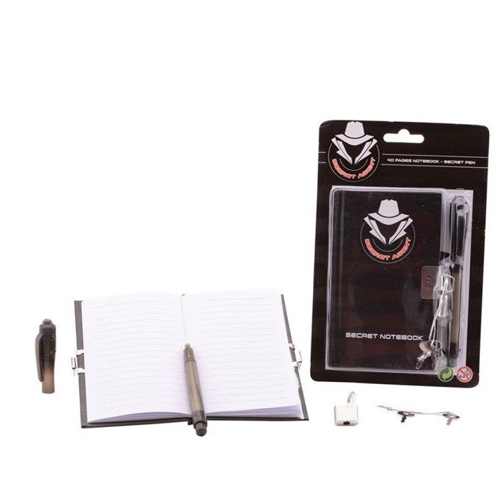 Secret agent notitieblok met pen