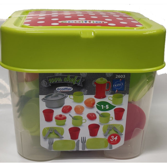 SERVIES 34 DELIG IN OPBERGKIST ECOIFFIER 100% CHEF