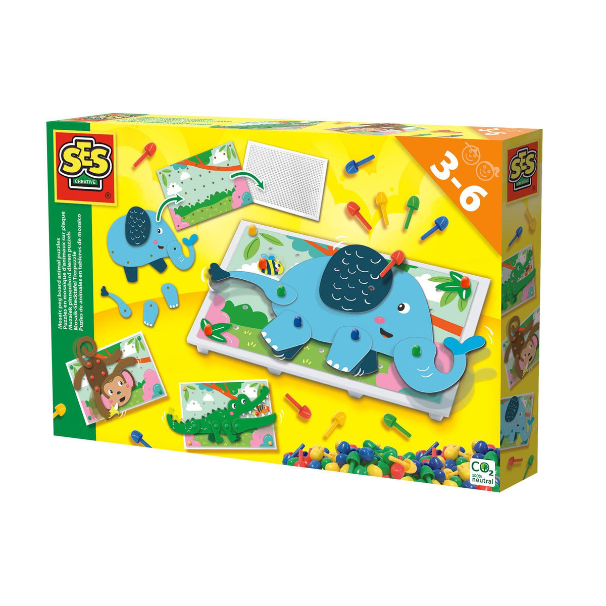 SES Ik Leer Mozaiek Dieren Puzzel