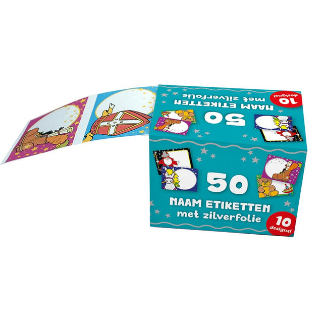 Sint cadeau stickers 50 stuks