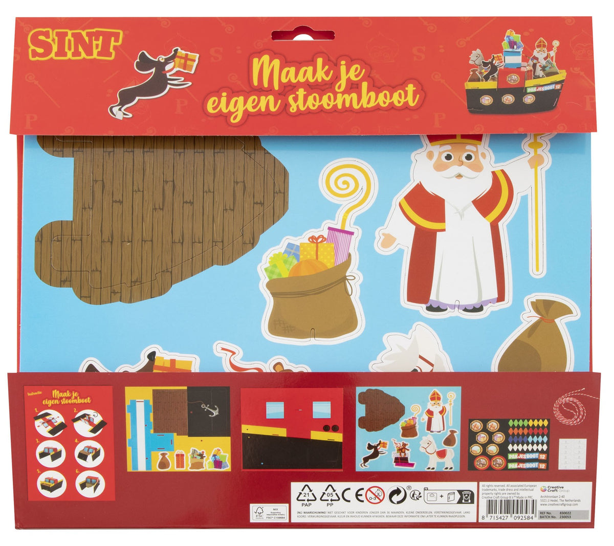 Sint knutselset stoomboot 2