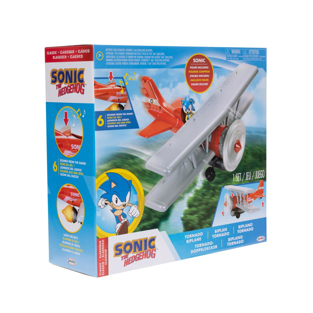 Sonic Tornado dubbeldek vliegtuig inclusief 6,5 cm figuur