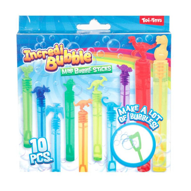 INCREDIBUBBLE Mini bellenblaas -10st 5ml  dinos