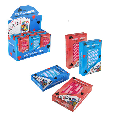 speelkaarten 1 stok blauw of rood