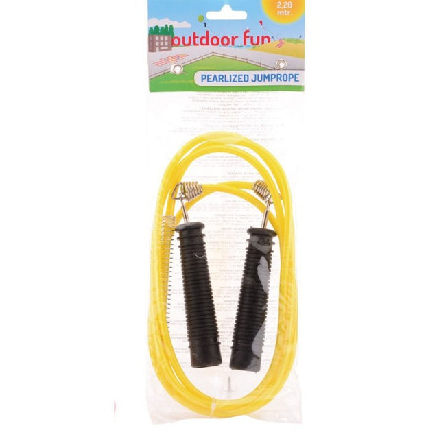 springtouw fun parelmoer  2.2 meter geel
