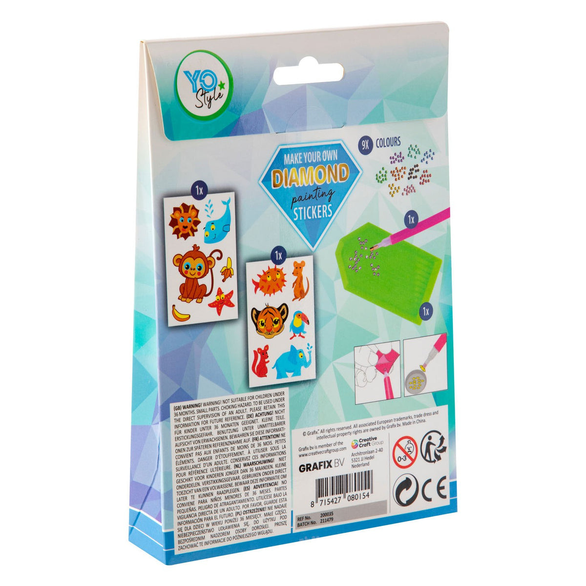 Moxy Diamond painting stickers jungle 2
