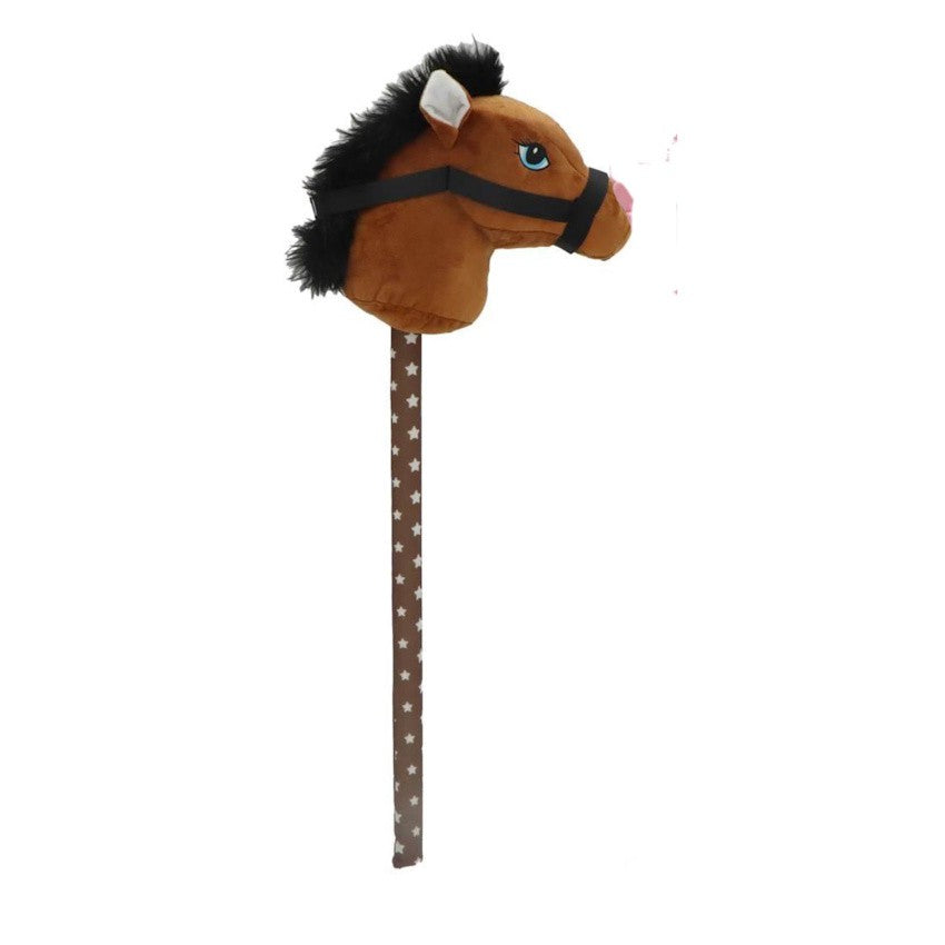 Pluchiez stokpaardje pluche 70 cm bruin