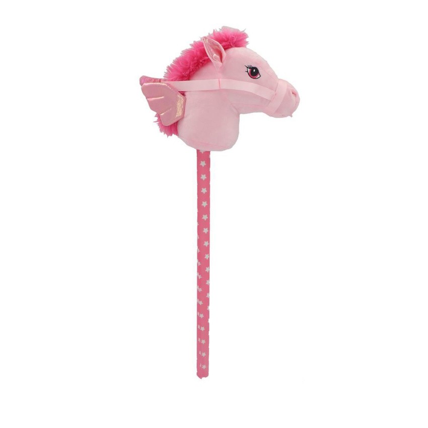 Pluchiez stokpaardje pluche 70 cm rose