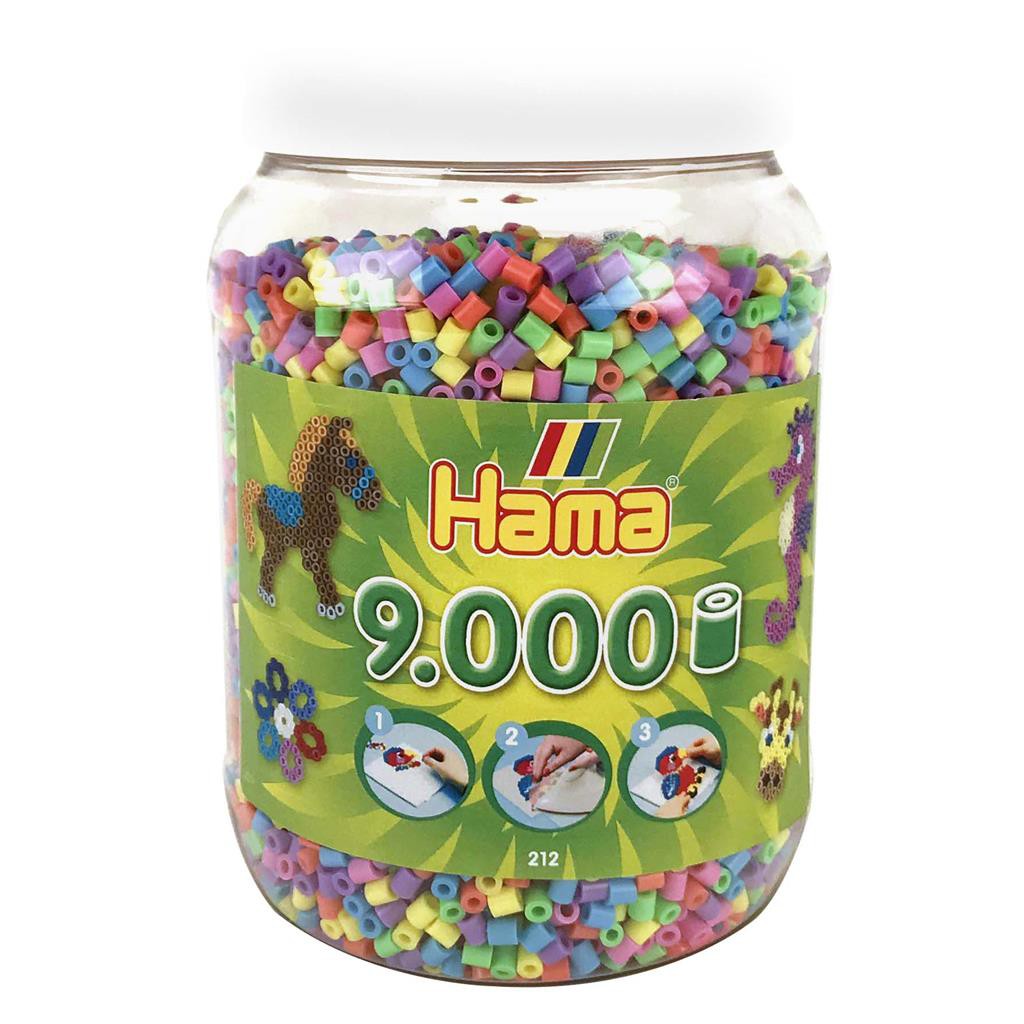 STRIJKKRALEN HAMA IN POT 9000 STUKS PASTEL