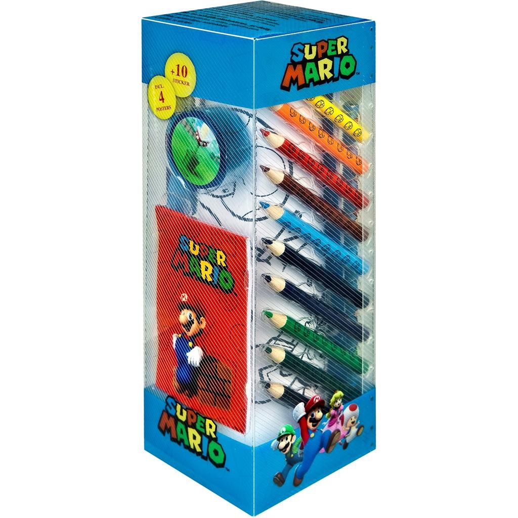 Super Mario Stationery Set Tower 35 delig