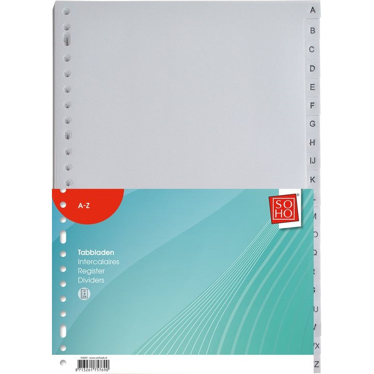 Tabbladen 23 ring  A-Z plastic