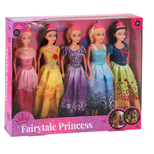 Tienerpoppen princess mega set 5 poppen