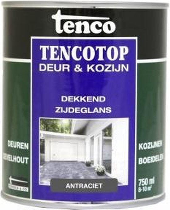 Tenco tencotop deur & kozijn dekkend zijdeglans antraciet - 750 ml