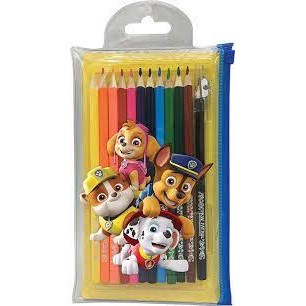 PAW PATROL KLEURPOTLODEN  12 STUKS IN ETUI