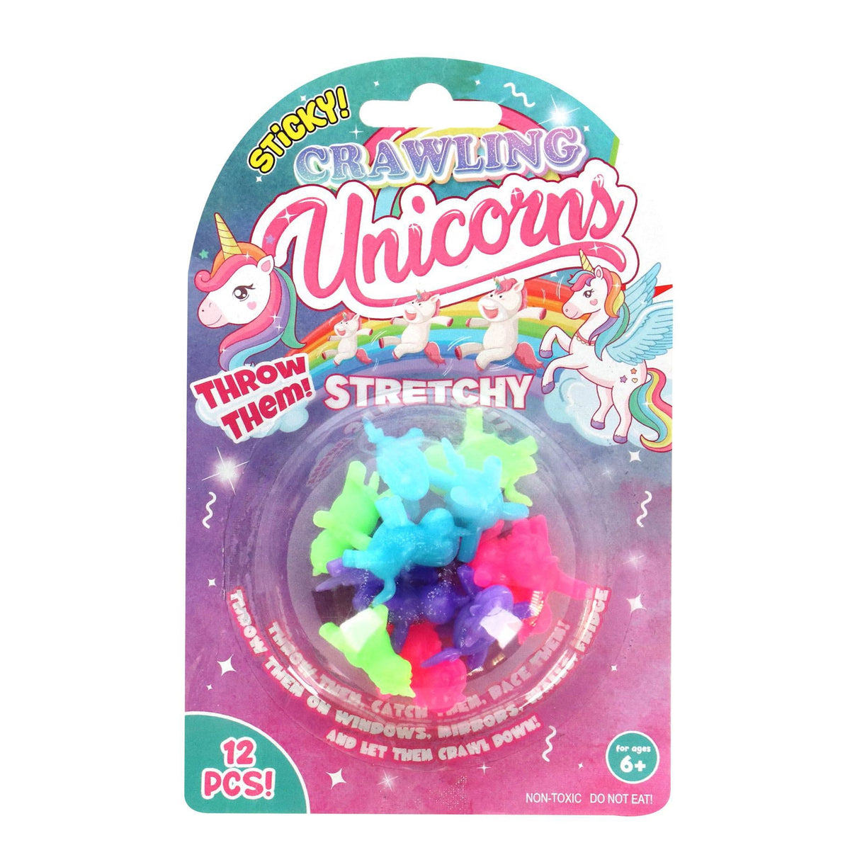 Unicorn Kruipende sticky raamlopers 12 stuks