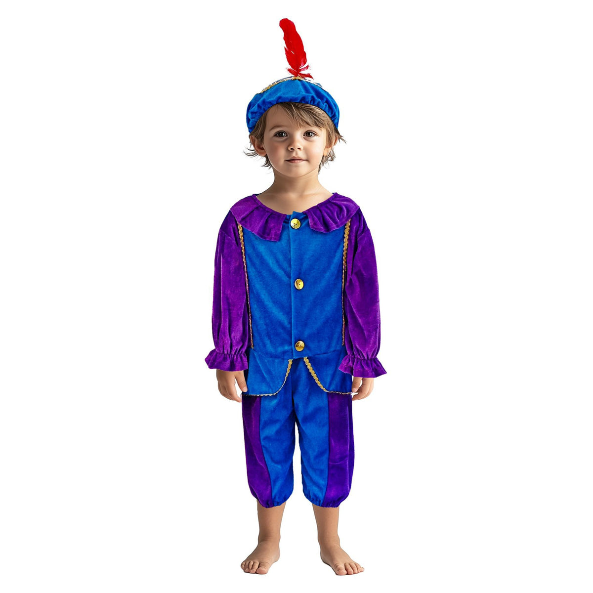 Pietenpak Paars/Blauw 98-104 Cm