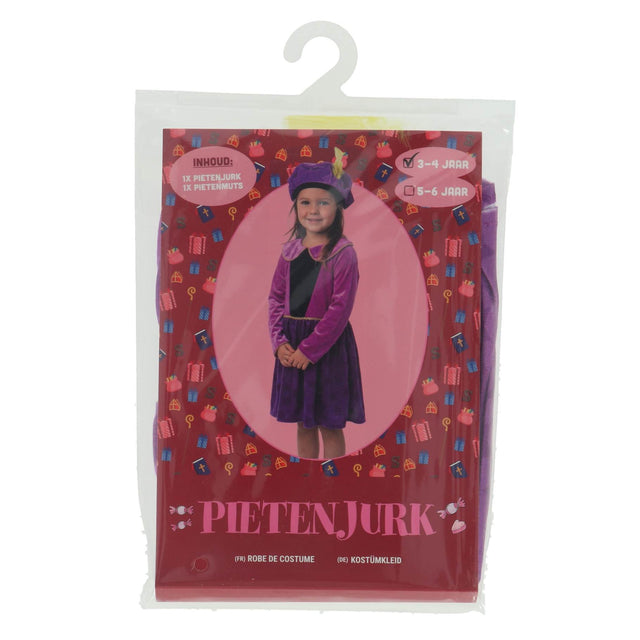 Pietenjurk Paars Sterren 98-104 Cm
