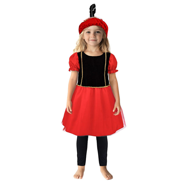 Pietenjurk Zwart/Rood 98-104 Cm