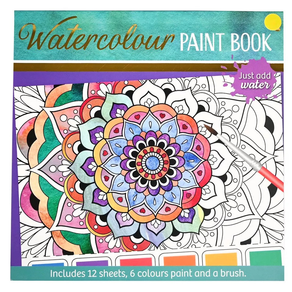 Waterverf kleurboek volwassenen mandala